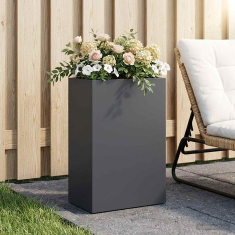 Cache-pot de jardin Anthracite 50 x 40 x 75 cm (1/5)