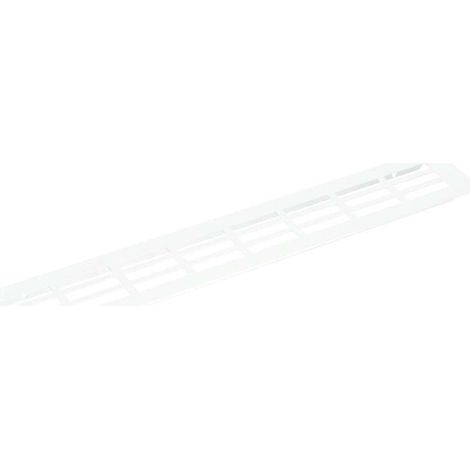 Cyclingcolors – Grille aération VMC rectangulaire 400 x 60mm – Métallique blanc – Trous pré-percés pour fixation – Surface de ventilation 72 cm²