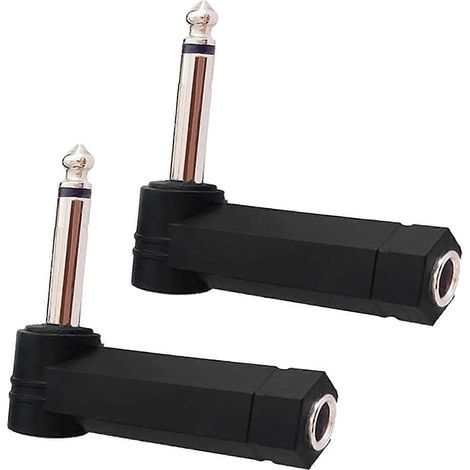 Adaptateur audio stéréo mâle vers femelle 1/4 pouce, adapté aux configurations de performance en direct à espace restreint, telles que les guitares électriques, multicolore. (1/5)