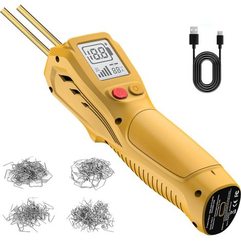 Cordless LCD screen device for car bumper repair, plastic bumper welding gun, Deng tip welding, Yellow (1/5)