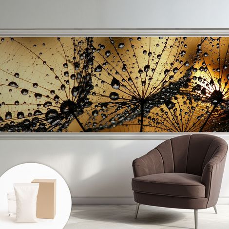 Papier peint intissé pour salon chambre à coucher peint imprimé Installation facile - Colle incluse gratuite Gouttes délicates 250x104 cm (1/5)