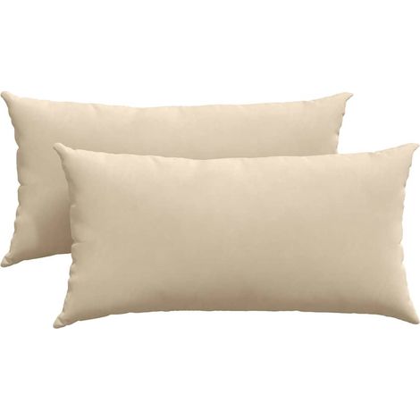 Maison Exclusive - Sofakissen 2 Stück Creme 80 x 40 cm Stoff