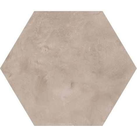 Carrelage sol / mur hexagonal effet ciment vieilli gris claire 25x21,6 cm TERRA GRIGIO (vendu par boite de 1,17m2) (1/3)