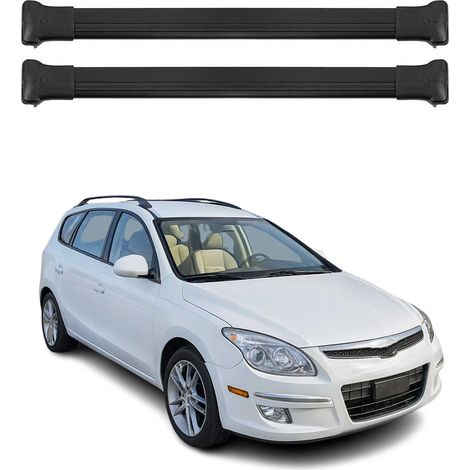 OMAC Aluminium Dachträger Querträger für Hyundai Elantra V Kombi 2011-2016 – Max. 75 kg – 2 Stangen Schwarz (1/5)