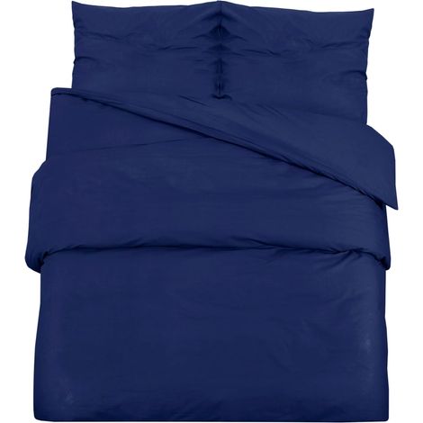 Duvet Cover Set Navy Blue 220x240 cm Light-weight Microfiber vidaXL