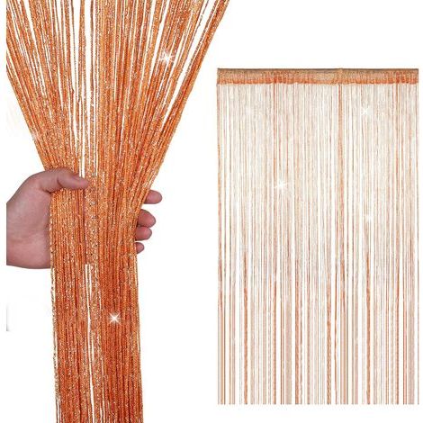 CCYKXA 100x200cm String Curtains Sequin Fringe Panel Fly Screen Room Divider Tassel Curtain for Doors, Doors, Windows, Home Decoration, Event Decoration