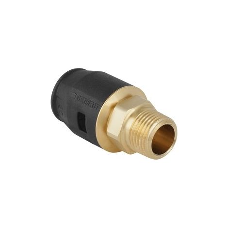 GEBERIT Pushfit Raccordo Diritto Maschio Ottone Ø25X1"M - 652.553.00.1 (1/2)