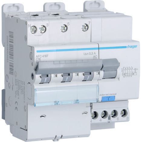 Disj.dif 3P+N 6-10kA C-16A 300 - DISJ. DIFF.3PH-N HAGER AFC416F (1/4)