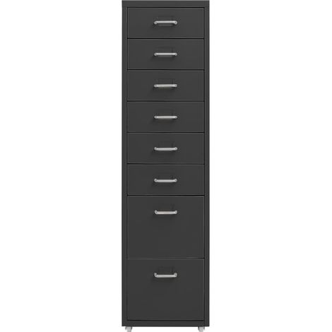Maison Exclusive - Armario archivador móvil metal antracita 28x41