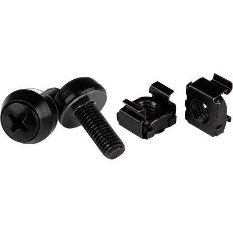 StarTech Paquet 100 Vis Montage M6 Noir Acier