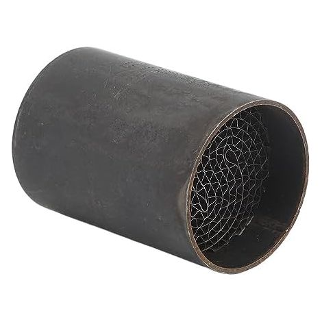 Catalyseur de Tuyau D'échappement Intermédiaire, Catalyseur de Tuyau D'échappement de Moto en Acier Inoxydable Catalyseur de Silencieux D'échappement Intermédiaire Avant (35 50mm) (1/5)