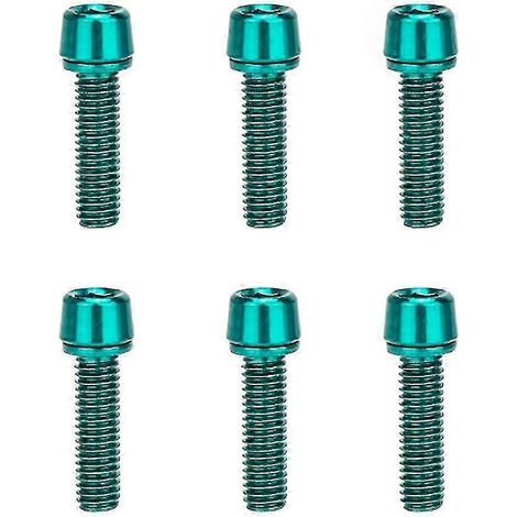 6 Stück Fahrrad-Vorbau-Abdeckschrauben, konische Schrauben (Cyan) (1/5)