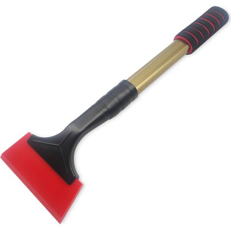 Grattoir à Glace pour Voitures, 42cm Grattoir à Neige avec Manche Antidérapant, Grattoirs à Neige Et à Glace Allongés pour Pare-Brise De Voiture，Rouge