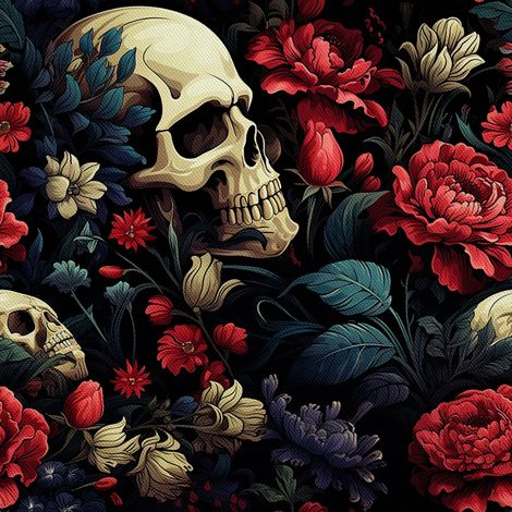 Tela Oxford decorativa para exteriores - Motivo de calavera I DX4079 (1/5)