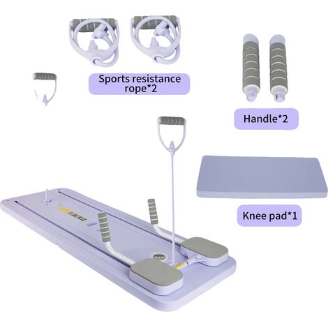 Planche de fitness, design pliable, résistance réglable, violet (1/2)