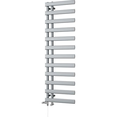Agar - Silver Dual Fuel Towel Rail H1564mm x W500mm Standard (1/3)