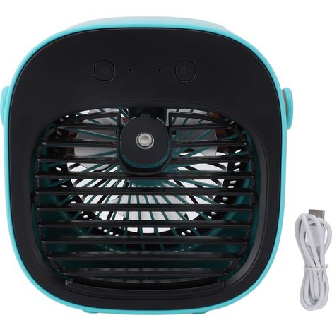 Ortviai Climatiseur Portable Évaporatif USB Rechargeable 3 Vitesses, Ventilateur Rafraîchissant Personnel pour Bureau Chambre Voyage – Bleu (1/5)