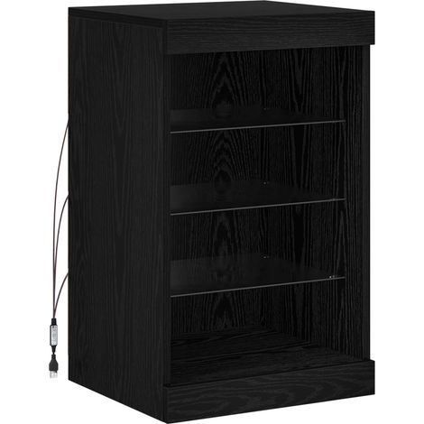 Maison Exclusive - Buffet LED Chêne noir 41 x 37 x 67 cm Bois d'ingénierie