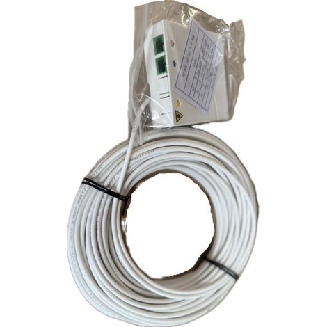 Kit boitier DTIo 2 Fibre optique 80x80mm avec câble longueur 30m ECO (1/2)