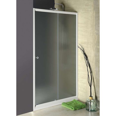 Aqualine Box doccia - Anta doccia scorrevole 110 cm, vetro opaco BTS110