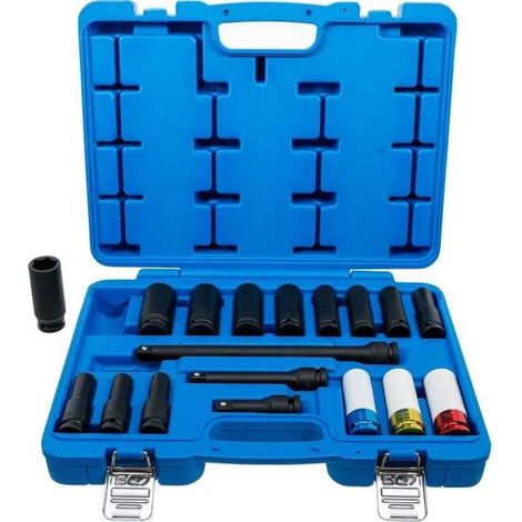BGS Set di bussole compatto in acciaio 10-24 mm 1/2"