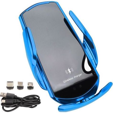Support Voiture Magnétique Sans Fil avec Capteur Intelligent, Support de Ventilation Rapide 15W Bleu pour Téléphone (1/5)
