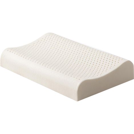 Oreiller cervical ergonomique en mousse à mémoire de forme et latex, housse de matelas-AquaForge (1/5)