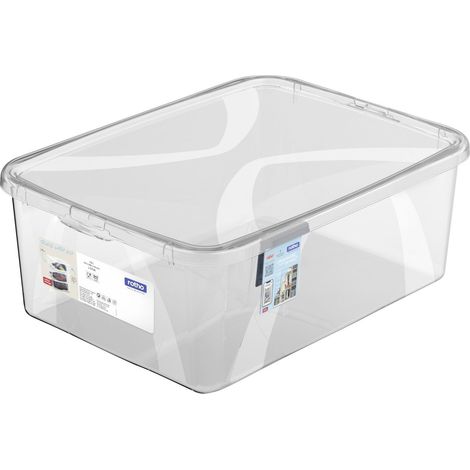 Rotho Aufbewahrungsbox Lona inkl. Deckel 10 L transparent Aufbewahrungsbox