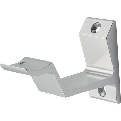 Supporto per corrimano 3542 alluminio argento anodizzato, supporto curvato