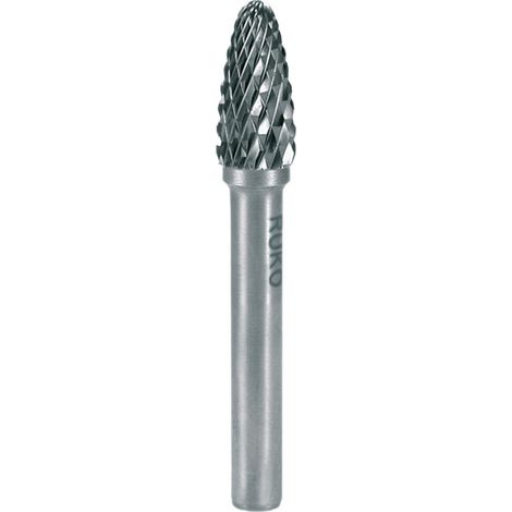 Frässtift RBF D.12mm Kopf-L.25mm Schaft-D.6mm HM Blank Verz.KVZ 4 (1/5)