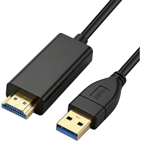 Câble USB 2.0 vers HDMI 1.8m 1080P Compatible avec Windows 11/10/8/7 (1/5)