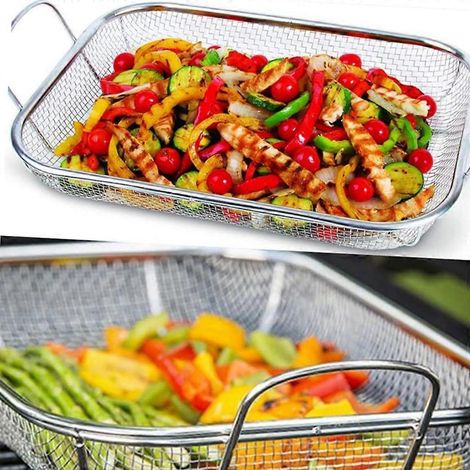 Panier à légumes carré, panier d'égouttage, panier à friture - Ustensiles de cuisine extérieure (1/4)