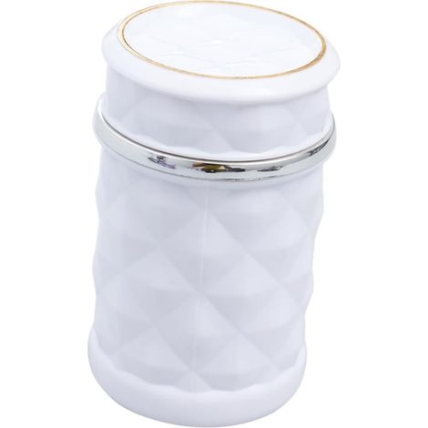 1 pièce porte-gobelet de voiture avec couvercle cylindre de voiture portable avec lumière LED bleue support de cylindre porte-gobelet mini poubelle de voiture pour la plupart des porte-gobelet,Blanc (1/3)