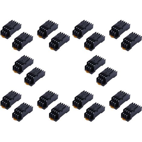 20 supports de relais de puissance sur rail DIN PYF14A à 14 broches pour MY4NJ HH54P MY4 (1/5)