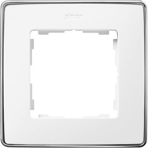 Frame 1 Element weiß Basis Chrom SIMON 82 DETAIL 8201610-244