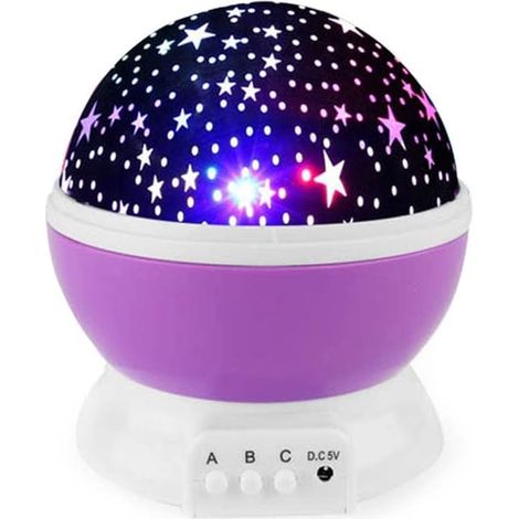 Lampe Projecteur Étoiles Enfants, Projection Lumière de Nuit Plafond Coloré cadeau
