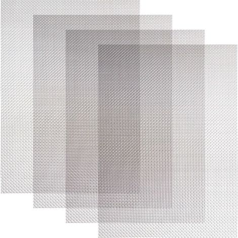 Grille Métallique Maille Grillage Anti Rongeur Grille Métallique Anti Insecte en Acier Inoxydable 20 Mailles 60 x 80 mm Pour Ventilation Filtration 4 Pièces
