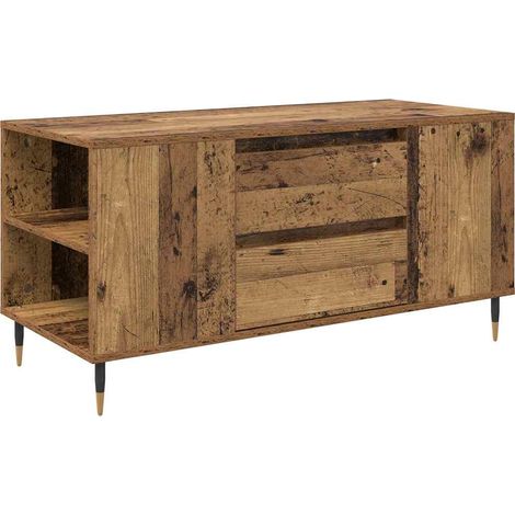 Maison Exclusive - Mesa de Café con cajón Madera envejecida 102 x