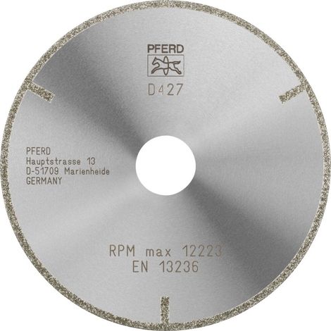 PFERD TOOLS Diamant-Trennscheibe D1A1R 125x2,0x22,23 mm D427 (grob) mit Schutzsegment für GFK/CFK (1/5)