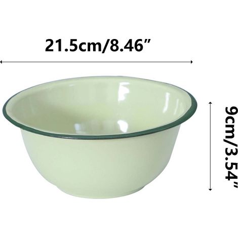 Bol Émail - 26 cm - Capacité 4 L - Pour Cuisine, Pique-nique, Camping et Stockage Alimentaire - 1 Pièce (1/5)