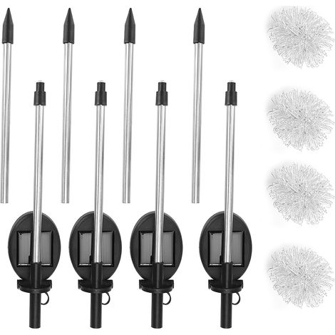 4er-Set LED-Solar-Gartenleuchten, DIY-Blumenlampen für Terrasse, Rasen und Garten (1/5)