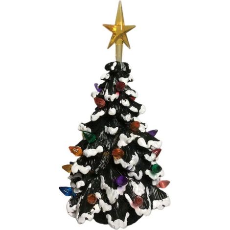 Arbre de Noël en Résine avec Lumières LED pour Décoration de Fête et Cadeau de Vacances (1/5)