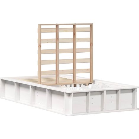 Maison Exclusive - Bettrahmen Weiß 90 x 190 cm Massives Kiefernho