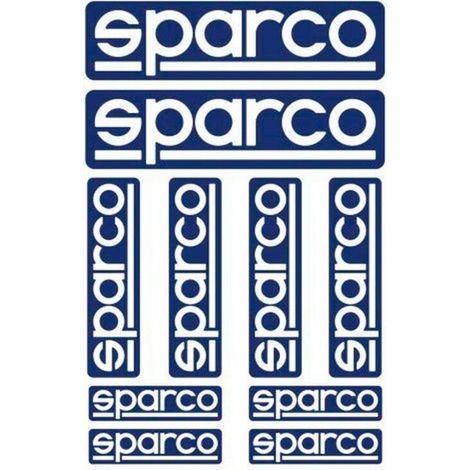 adhésif sparco kit extérieur bleu 10 cm x 5 cm