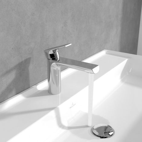 Mitigeur lavabo VILLEROY ET BOCH Liberty L avec tirette Chrome (1/10)