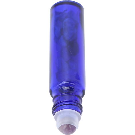 Flacon rouleau en verre bleu professionnel 10ML, bille améthyste, flacon portable simple pour huiles essentielles, format voyage, distributeur à bille en verre (1/5)