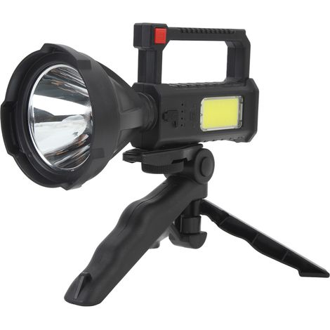 Lampe torche LED puissante longue portée étanche avec support multifonction (1/5)