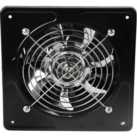 6-Zoll-Abluftventilator, 150 mm Lochdurchmesser, 40 W, Luftabsaugung, Wandmontage, Abluftventilator für Küche und Badezimmer (schwarz) (1/4)