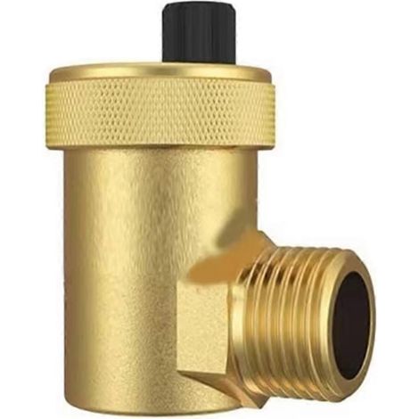 Soupape de purge rapide G1/2 en laiton, filetage externe, pour système de chauffage, ventilation et climatisation (CVC). (1/5)