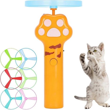 Disque volant LED pour chat, lanceur automatique de jouets pour chat, jouet interactif pour jouer à la balle en intérieur (1/5)